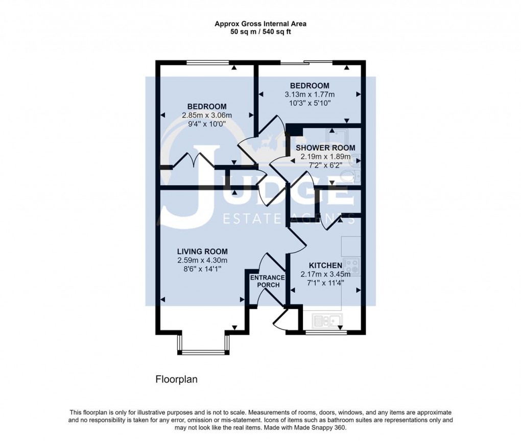 Floorplan for Broughton Close, Anstey, Leicestershire