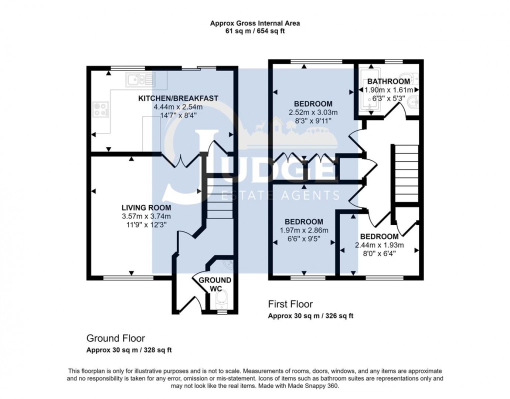 Floorplan for Brook Drive, Ratby, Leicester