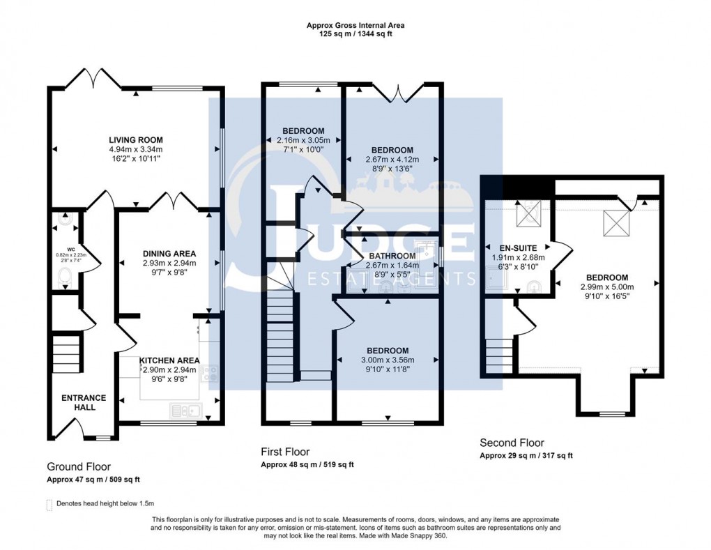 Floorplan for Browns Blue Close, Markfield