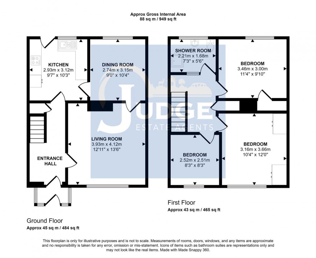 Floorplan for Liberty Road, Leicester, Leicestershire