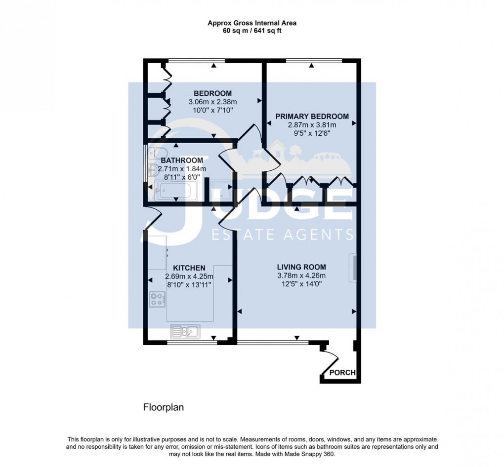 Floorplan for Beacon Close, Markfield, Leicestershire