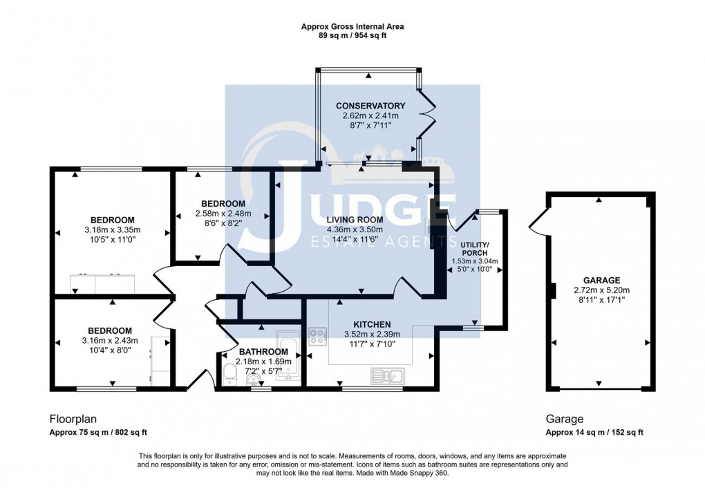 Floorplan for Swithland Close, Markfield