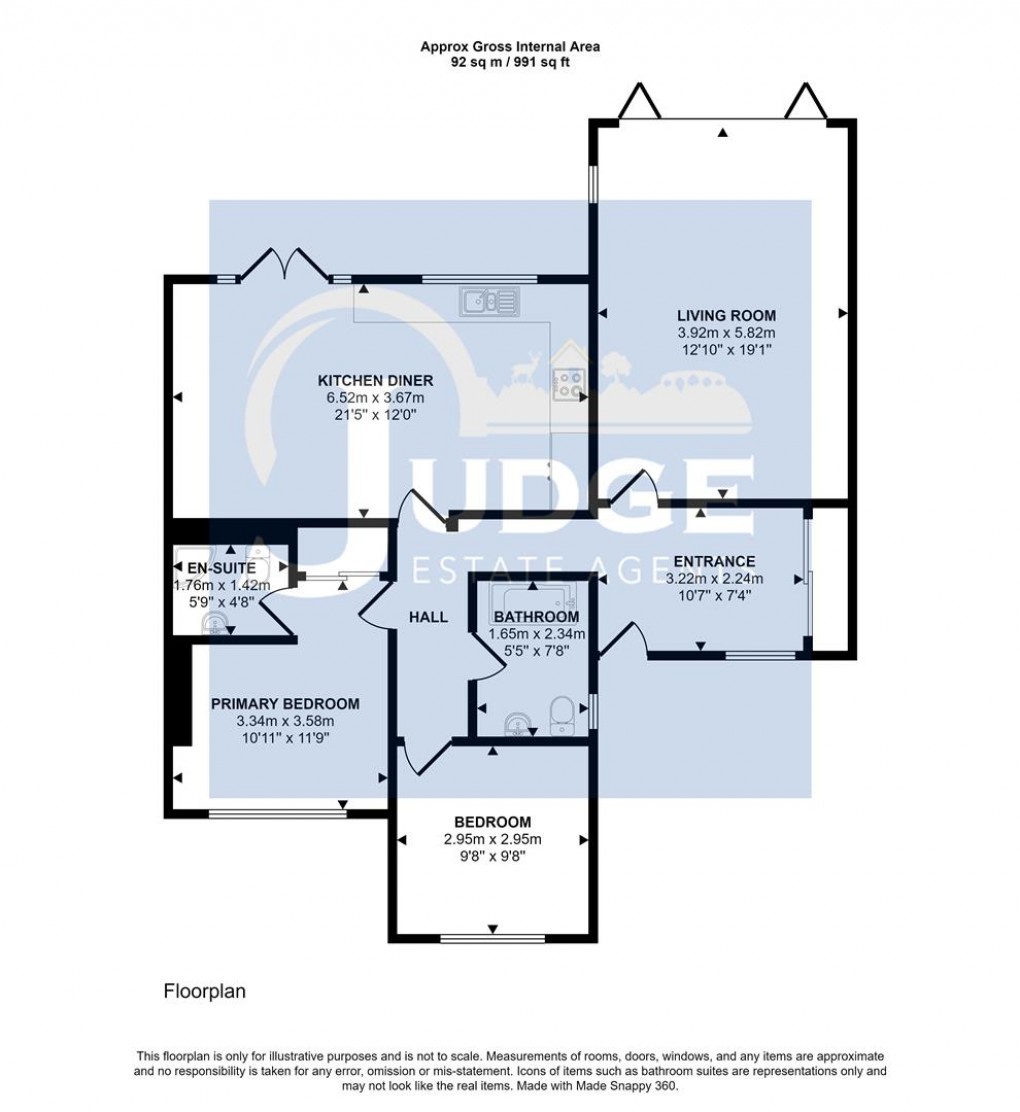 Floorplan for Hilary Crescent, Groby, Leicester