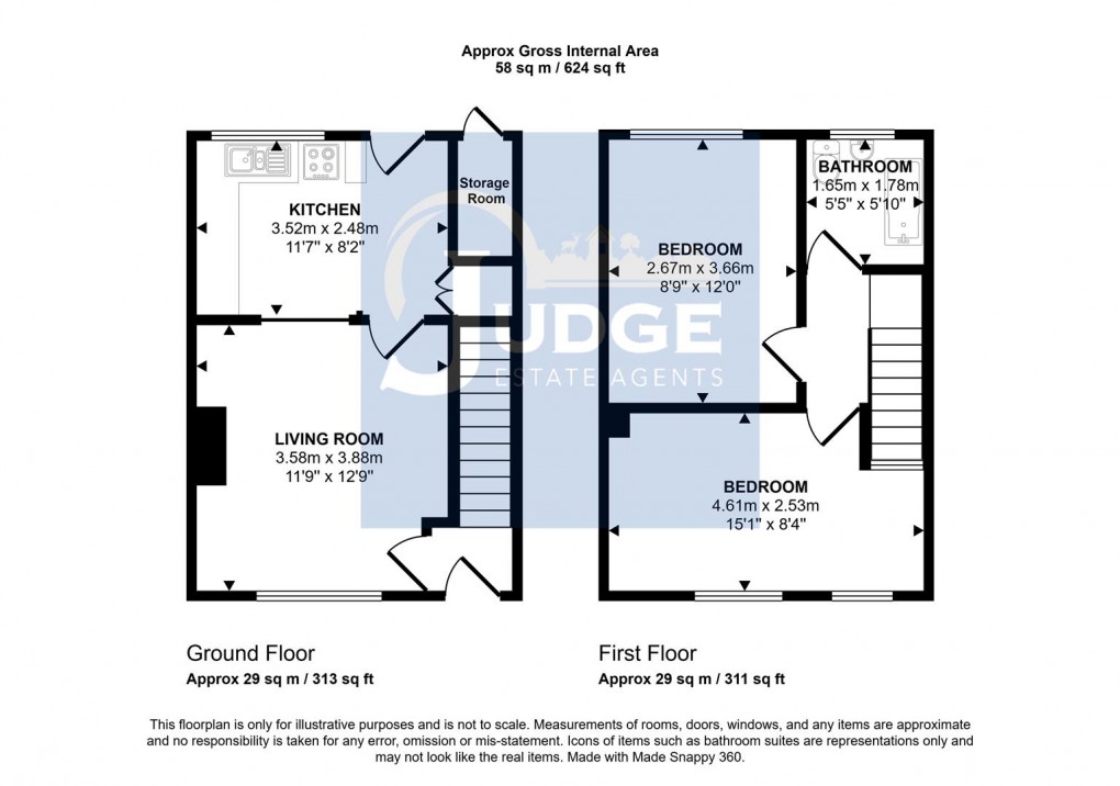 Floorplan for Belgrave Boulevard, Leicester