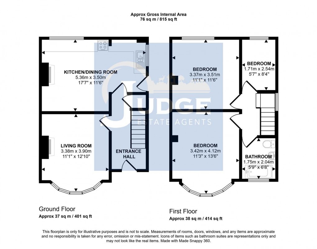 Floorplan for Leicester Road, Markfield