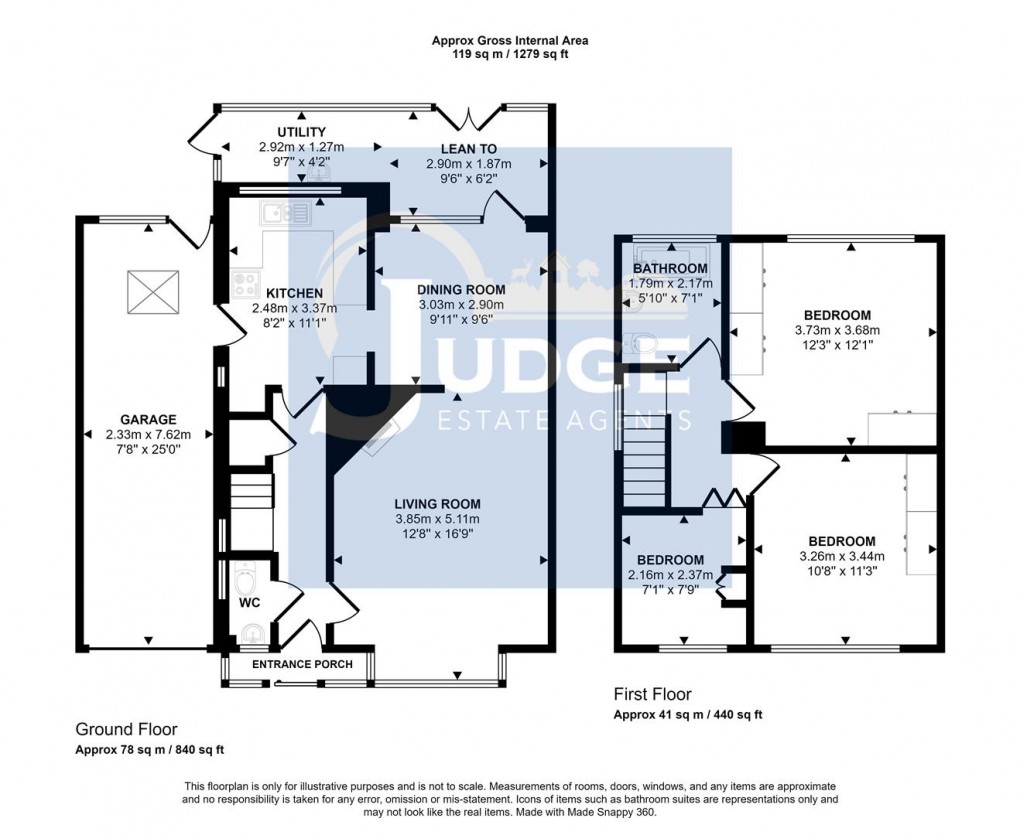 Floorplan for Henson Close, Birstall, Leicester