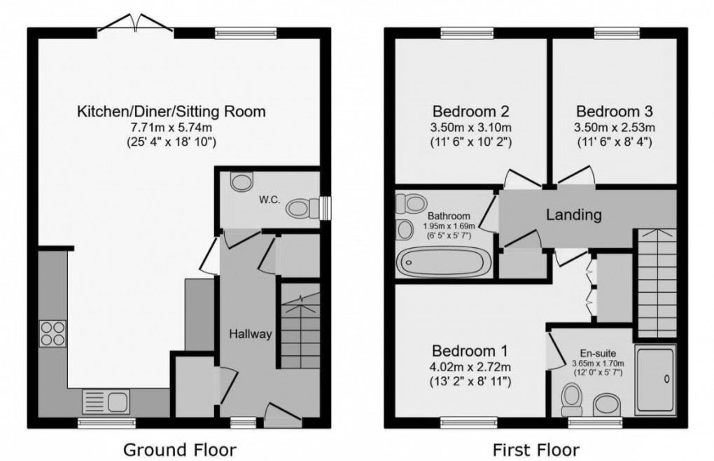 Floorplan for Oaktree Way, Rothley, Leicestershire