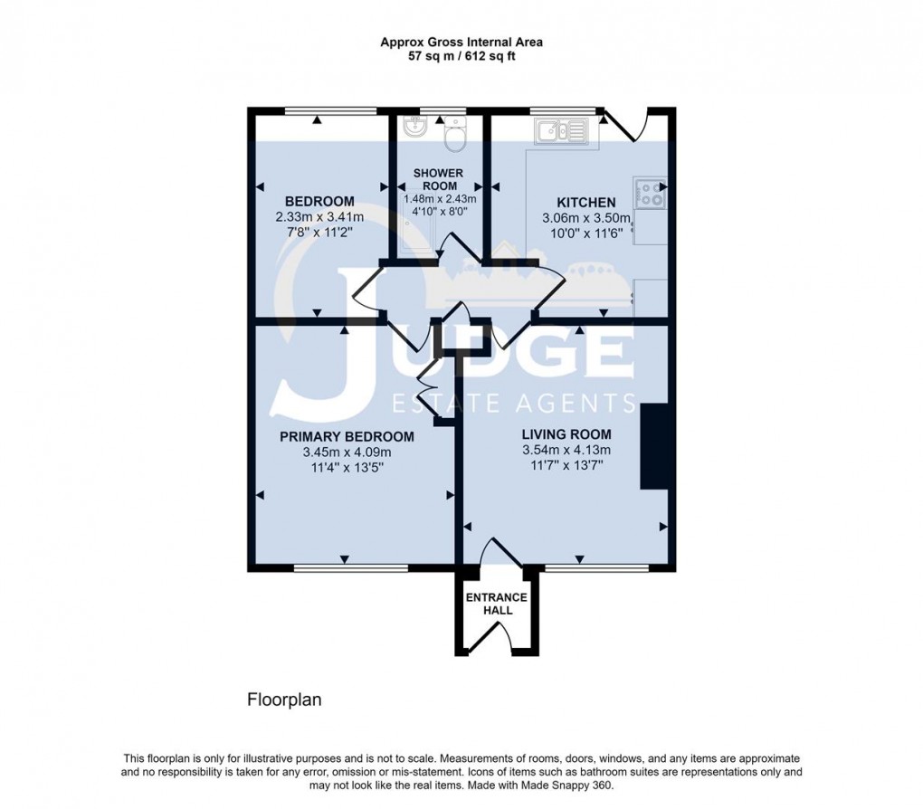 Floorplan for Everard Crescent, Stanton Under Bardon, Markfield