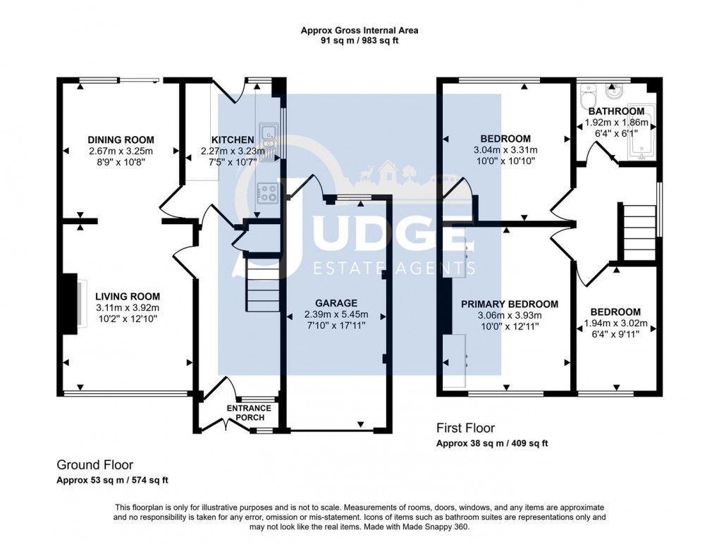 Floorplan for Cherry Tree Close, Anstey, Leicester