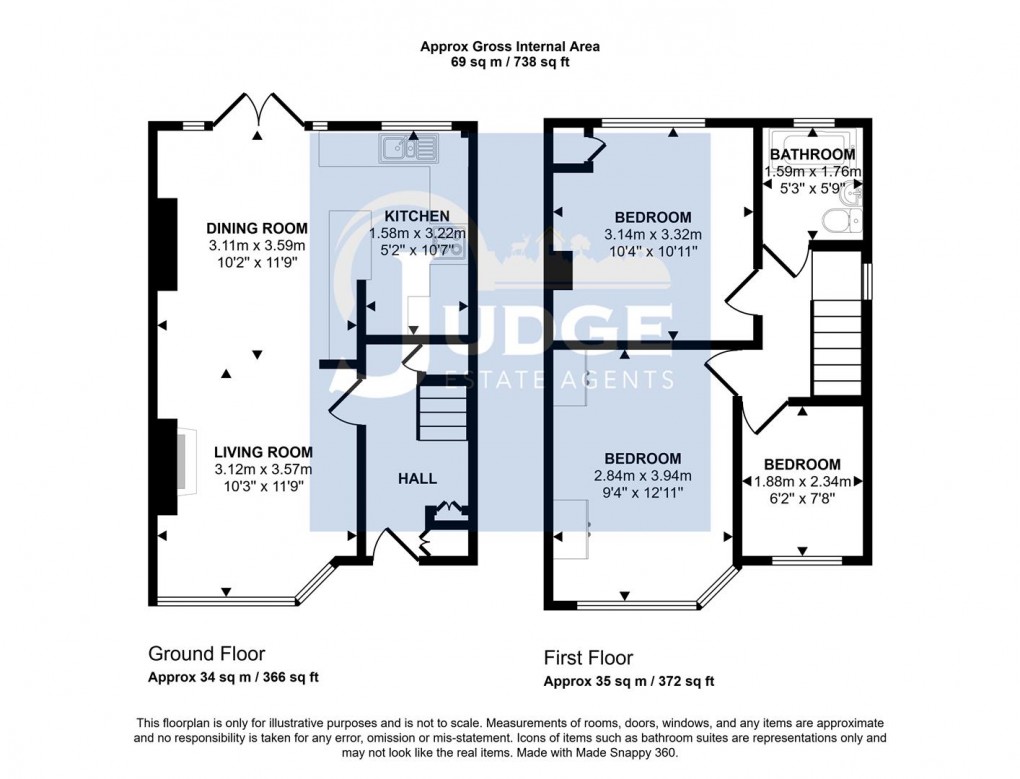Floorplan for Headley Road, Leicester