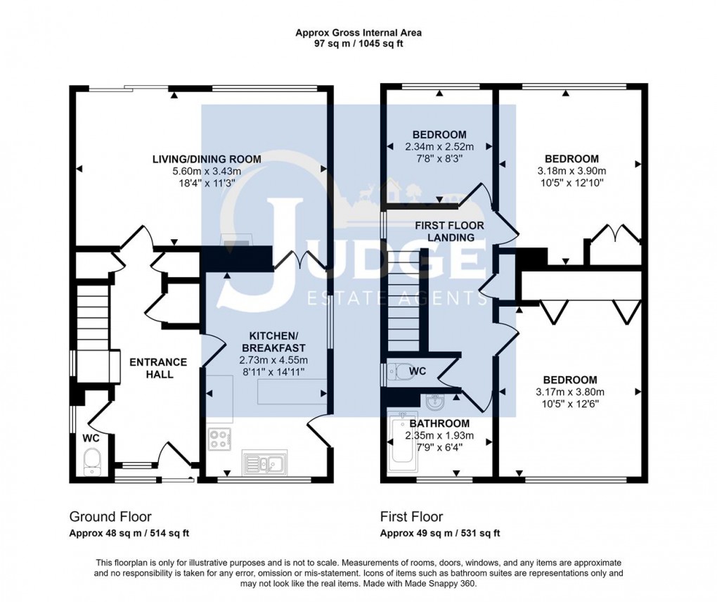 Floorplan for Stoneleigh Way, Leicester