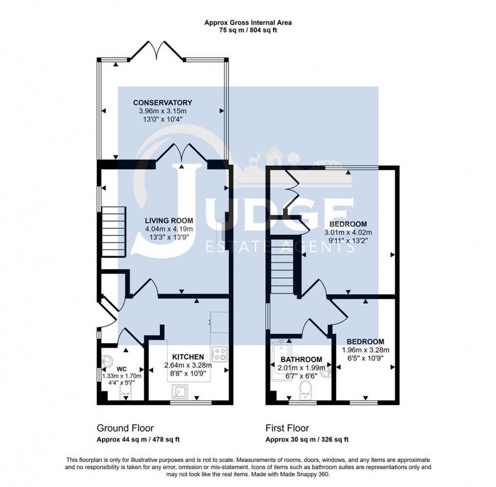 Floorplan for Pinewood Close, Leicester