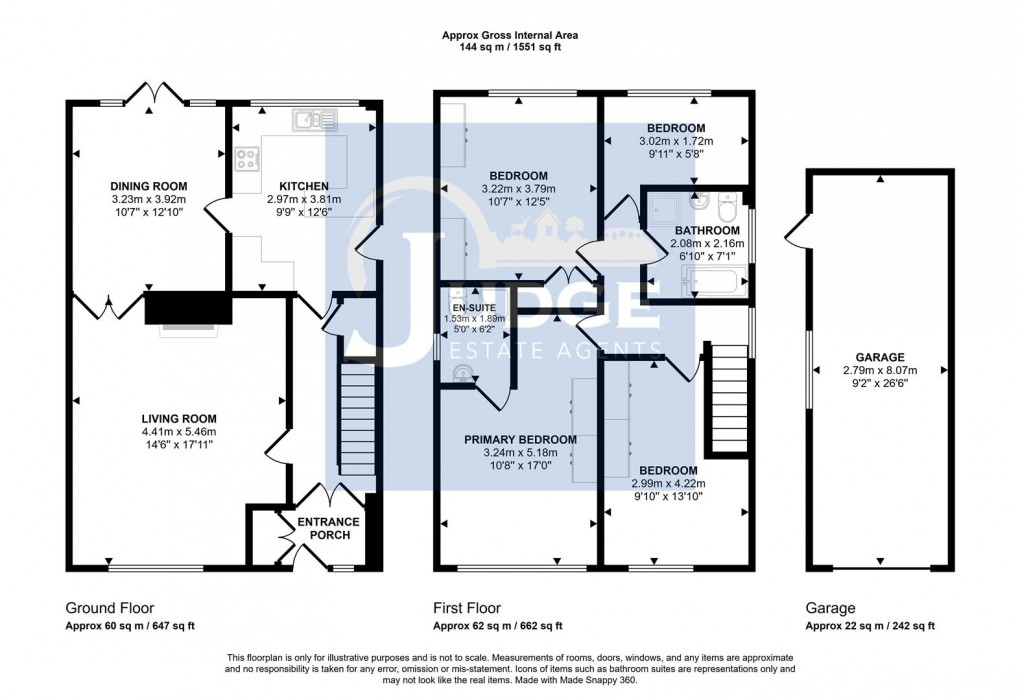 Floorplan for Upland Drive, Markfield, Leicestershire