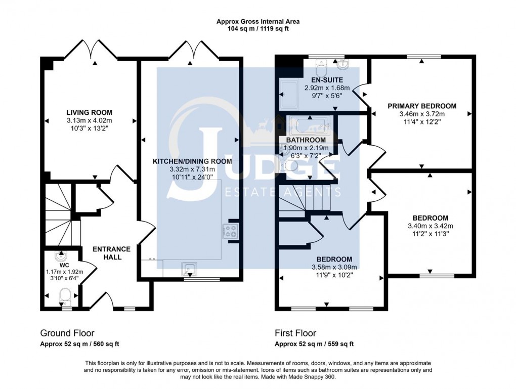 Floorplan for Haines Drive, Sileby, Leicestershire