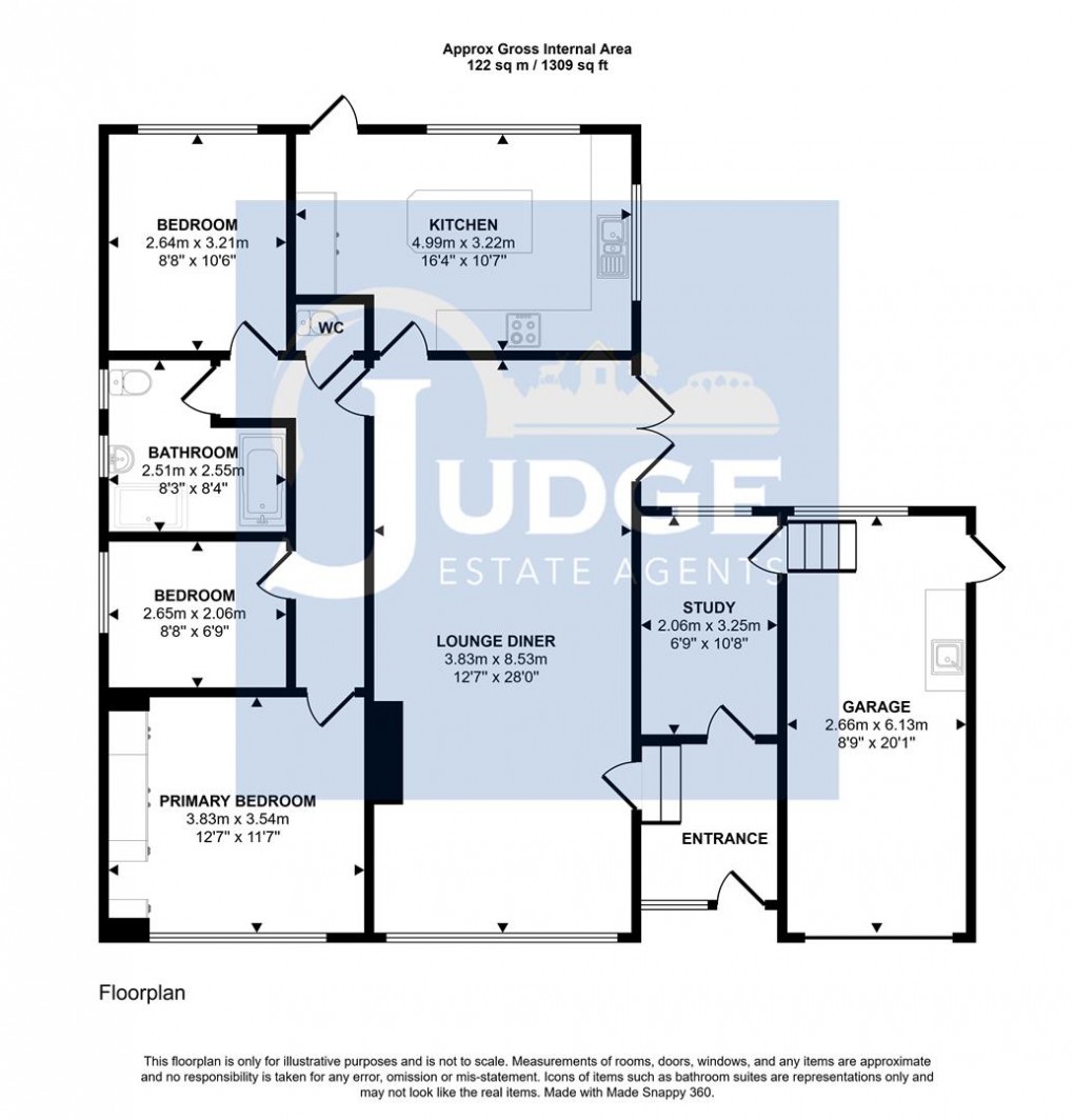 Floorplan for Leicester Road, Groby, Leicestershire
