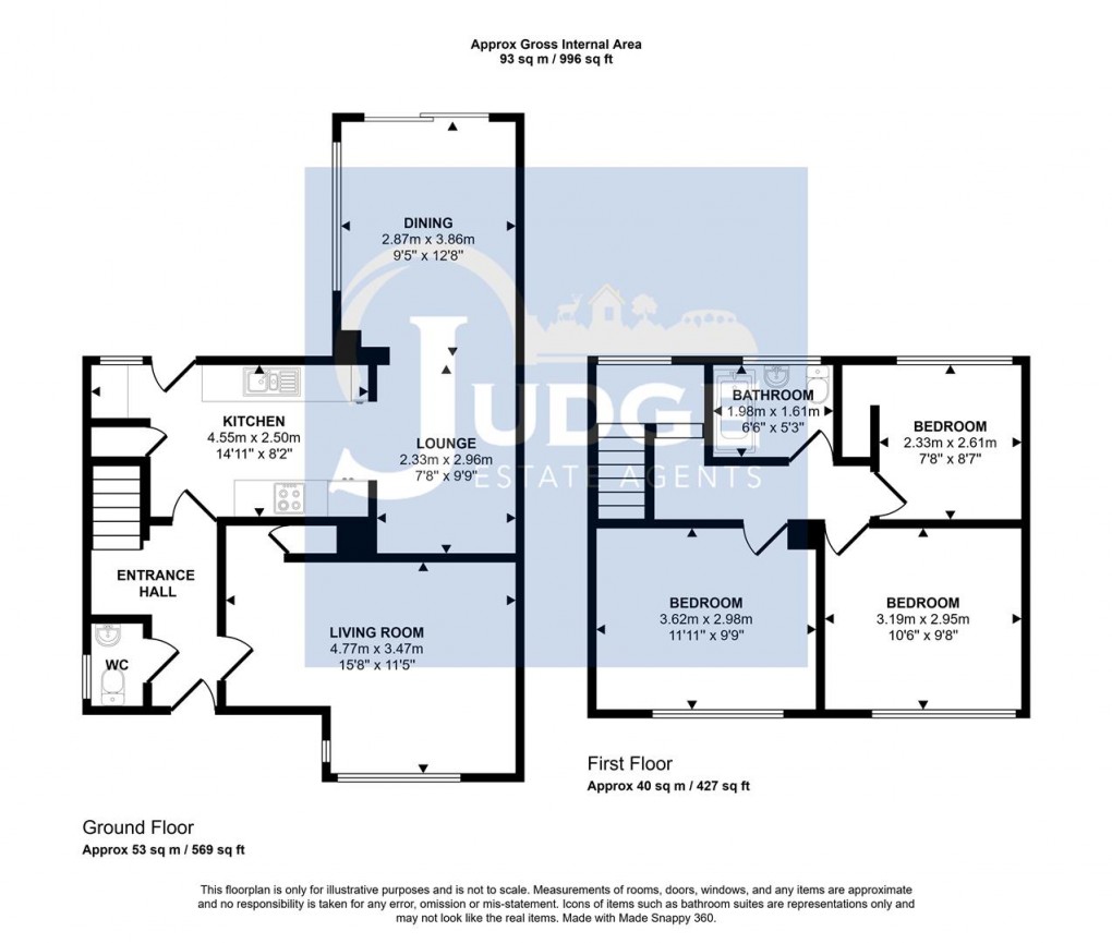 Floorplan for Clovelly Road, Glenfield, Leicester