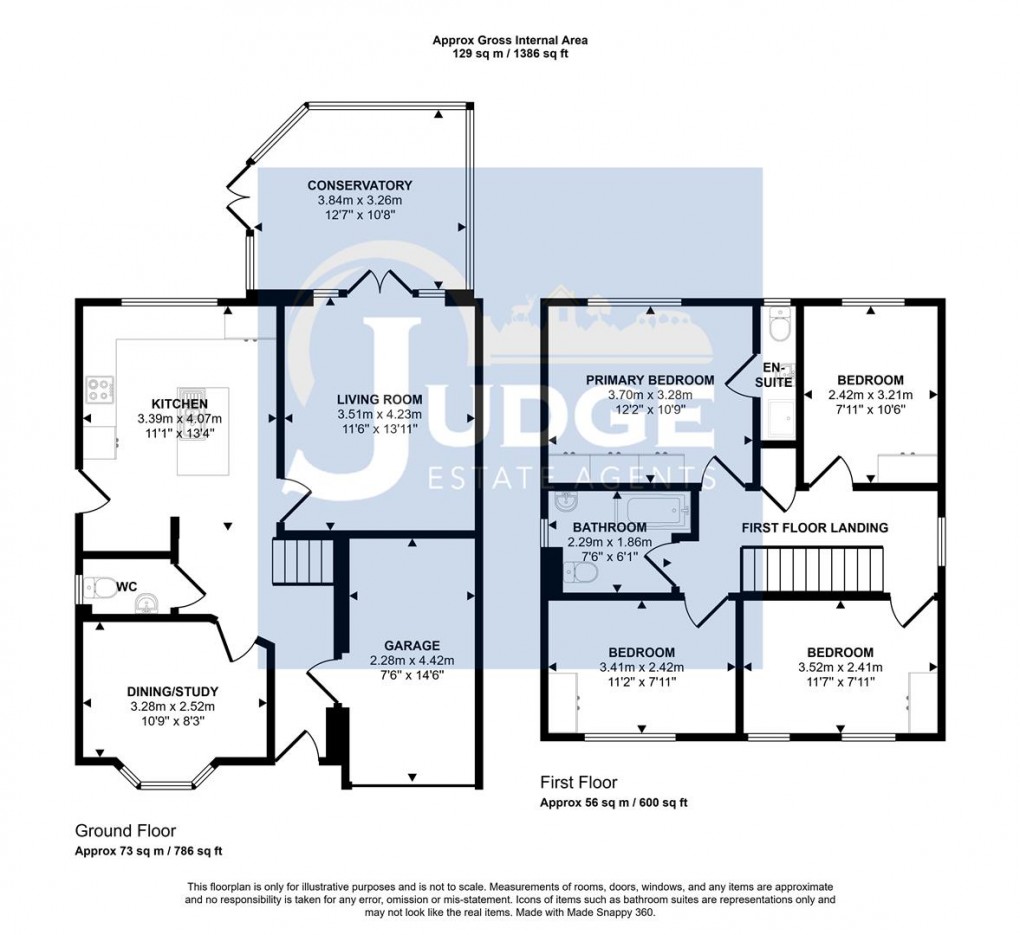 Floorplan for Parkers Close, Ellistown, Leicestershire