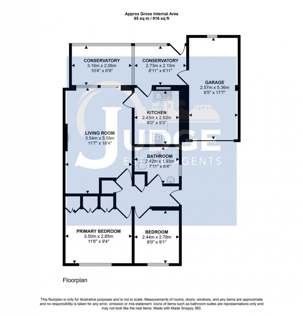 Floorplan for London Road, Markfield, Leicestershire