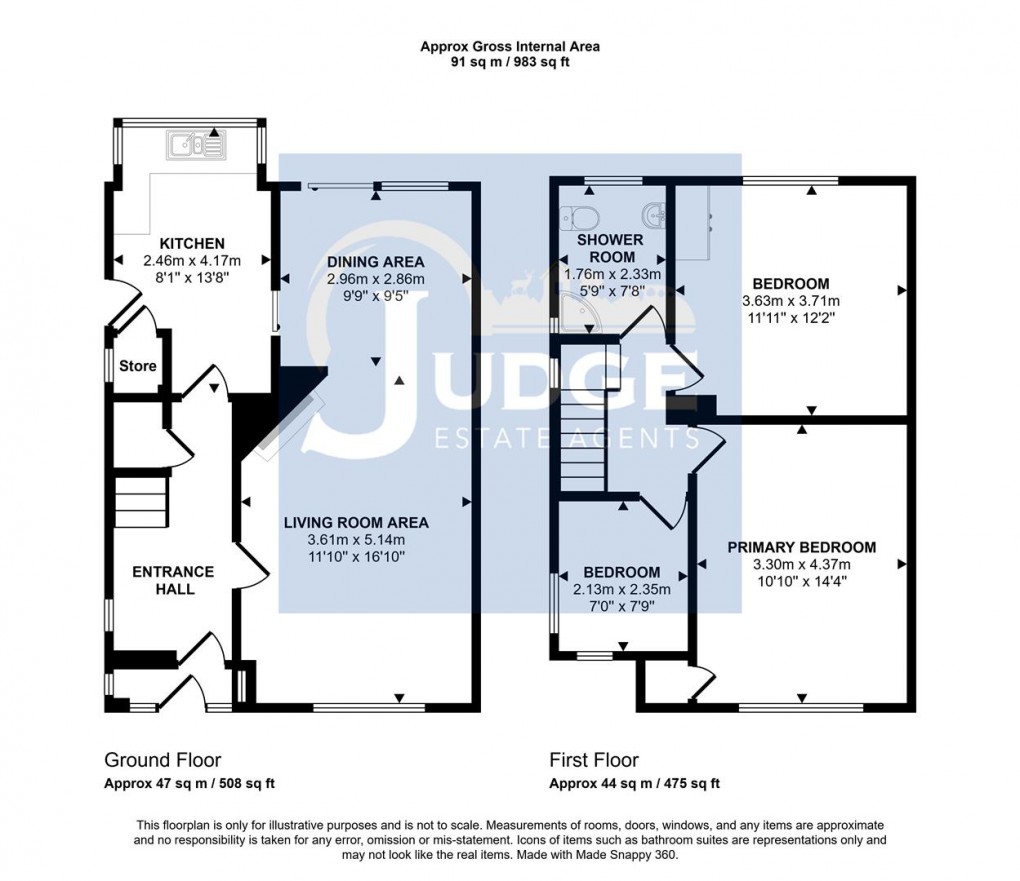 Floorplan for Wellesbourne Drive, Glenfield, Leicester