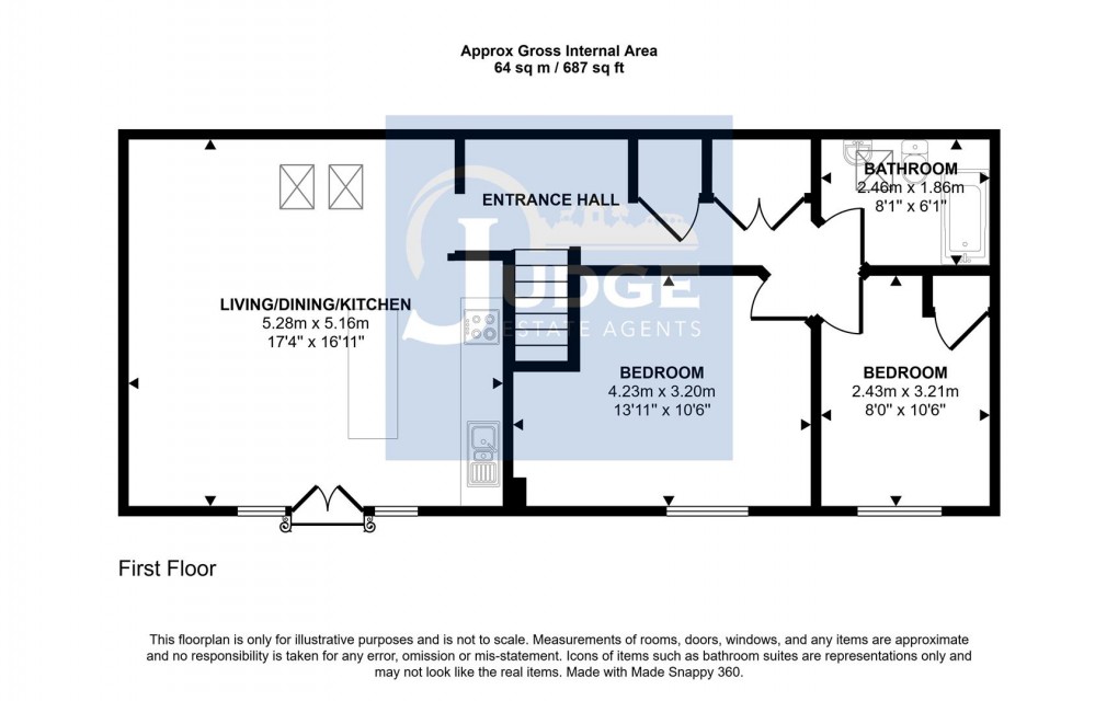 Floorplan for Palmerston Close, Anstey, Leicester