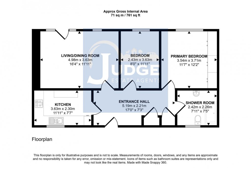 Floorplan for Chestnut Walk, Markfield Court, Markfield, Leicestershire