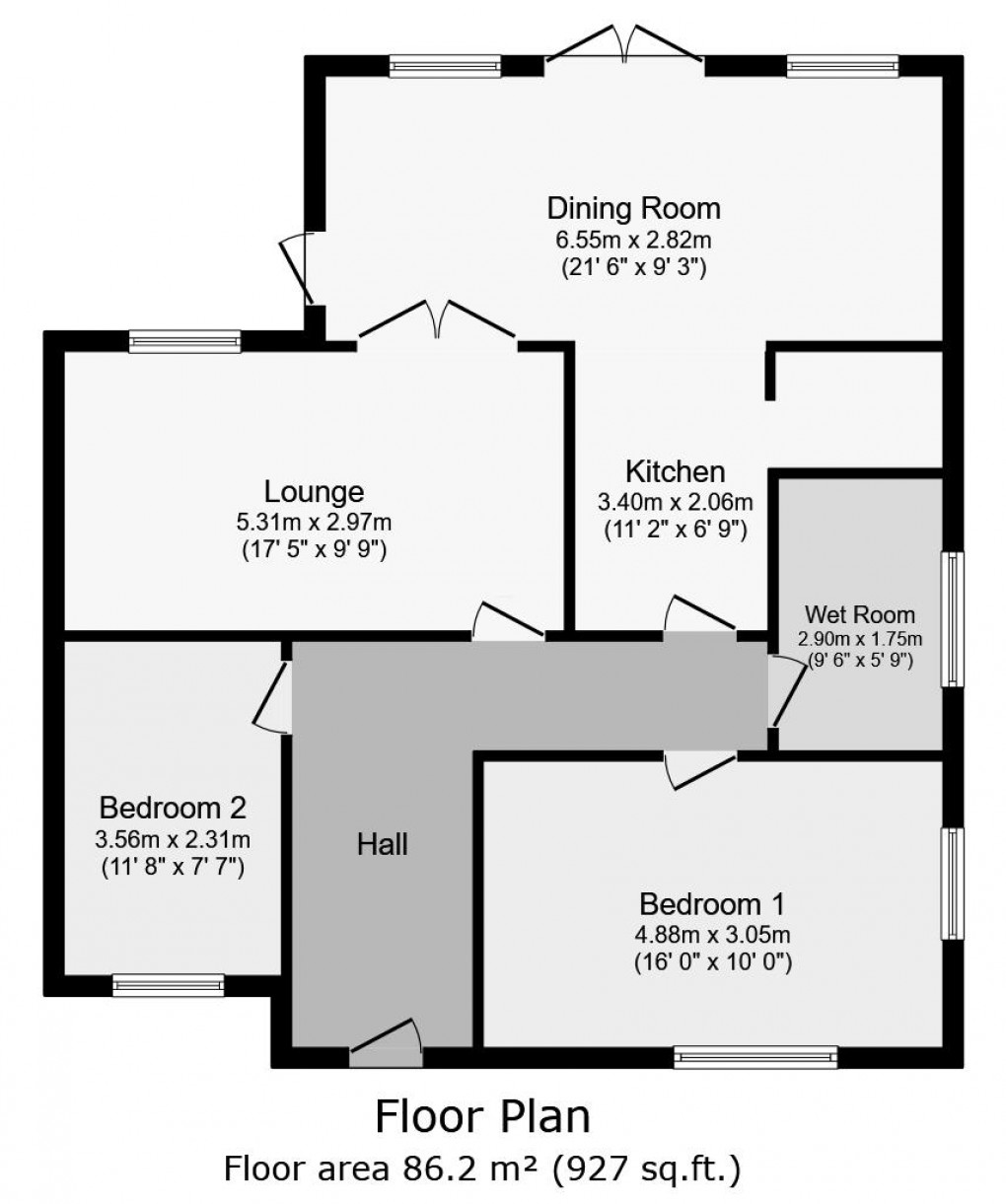 Floorplan for Jacqueline Road, Markfield, Leicestershire