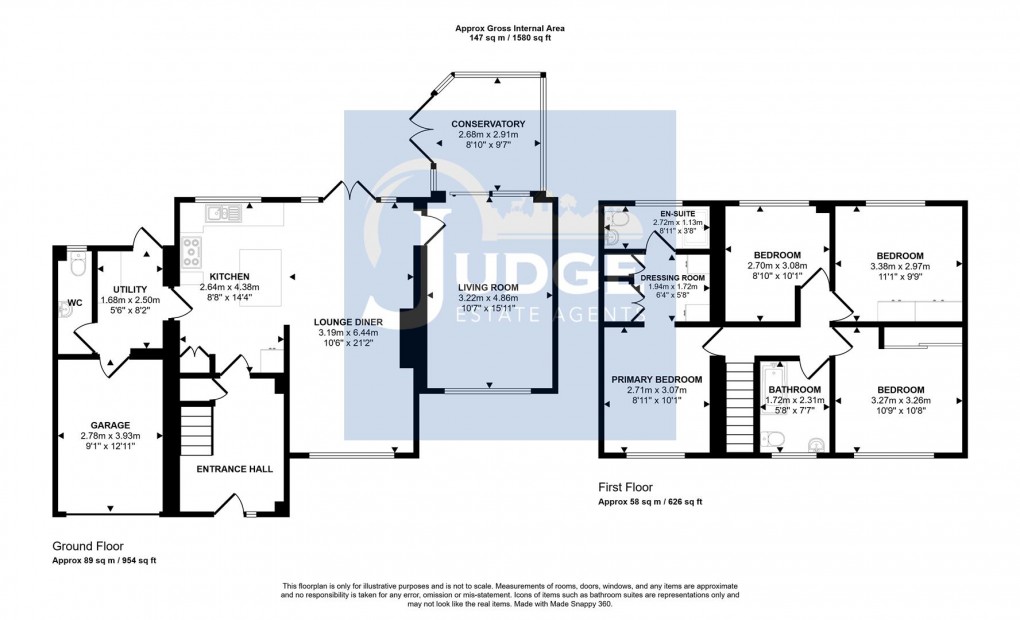Floorplan for Princes Close, Anstey, Leicester