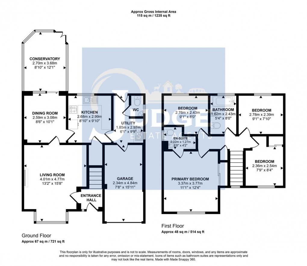 Floorplan for Wheatfield Close, Glenfield, Leicester