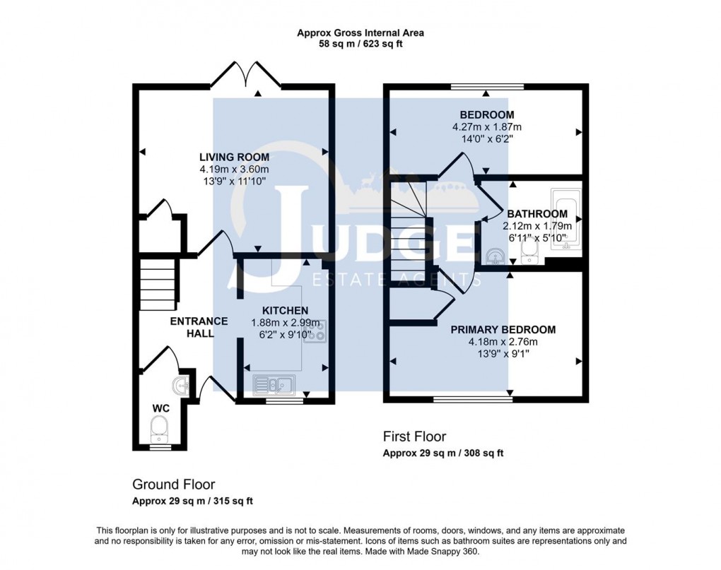 Floorplan for Nothill Way, Anstey, Leicester